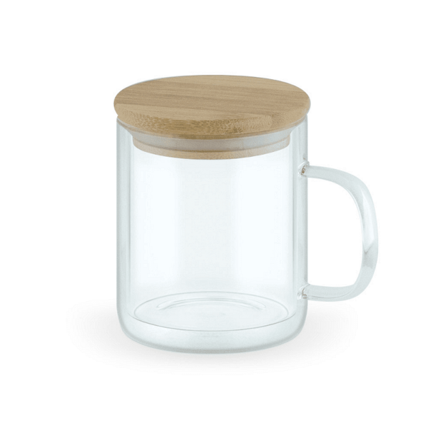 CH-124 Рекламна двустенна чаша с капак 350 ml