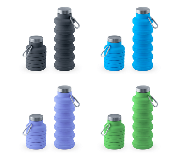 CH-128 Сгъваема спортна бутилка от силикон 200/500 ml