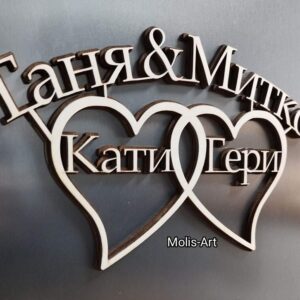 сърца с имена